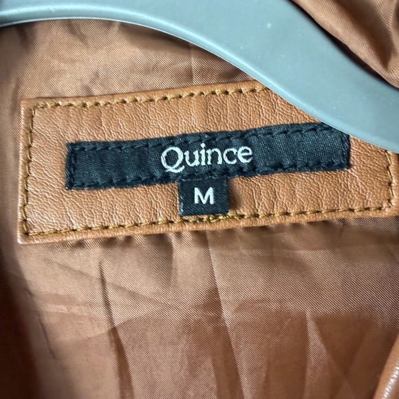 Quince 100% Leather Motorcycle Jacket Sz M - Picture 5 of 8